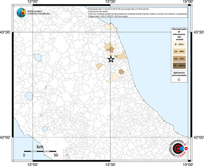 Mappa territorio comunale con almeno 3 questionari