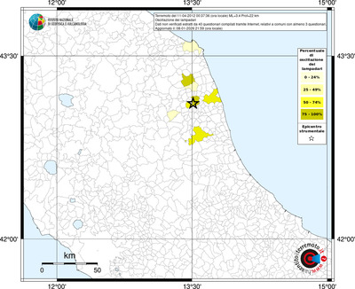 Mappa territorio comunale con almeno 3 questionari