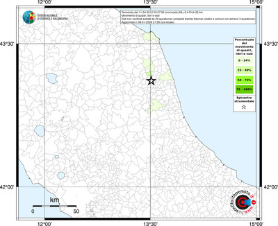 Mappa territorio comunale con almeno 3 questionari