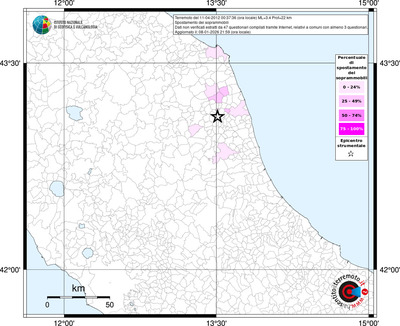 Mappa territorio comunale con almeno 3 questionari