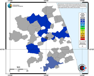 Mappa EMS - territori comuni