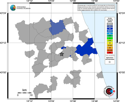 Mappa EMS - territori comuni