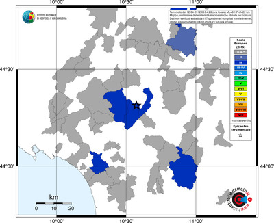 Mappa EMS - territori comuni