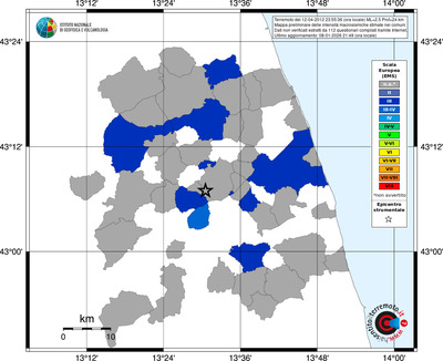 Mappa EMS - territori comuni