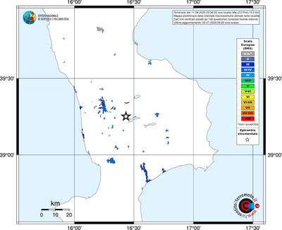 Mappa EMS - territori delle località