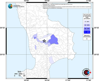 Mappa territorio comunale con almeno 3 questionari