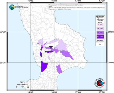 Mappa territorio comunale con almeno 3 questionari