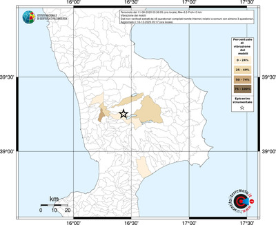 Mappa territorio comunale con almeno 3 questionari