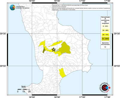 Mappa territorio comunale con almeno 3 questionari
