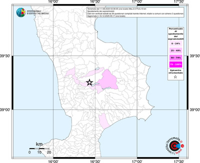 Mappa territorio comunale con almeno 3 questionari