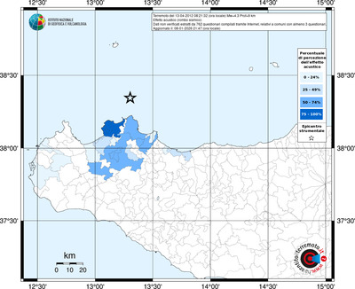 Mappa territorio comunale con almeno 3 questionari