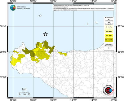 Mappa territorio comunale con almeno 3 questionari