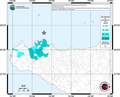 Mappa territorio comunale con almeno 3 questionari