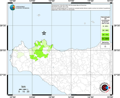 Mappa territorio comunale con almeno 3 questionari