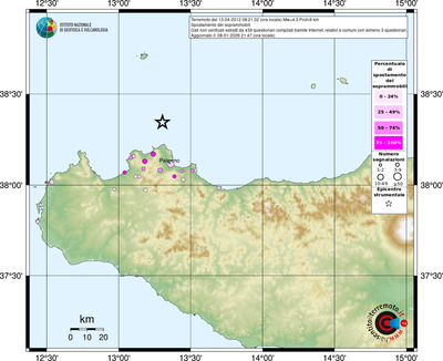 Mappa comuni con almeno 3 questionari