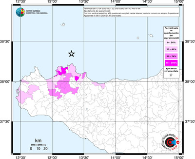 Mappa territorio comunale con almeno 3 questionari