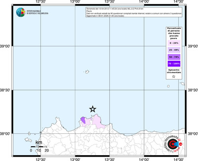 Mappa territorio comunale con almeno 3 questionari