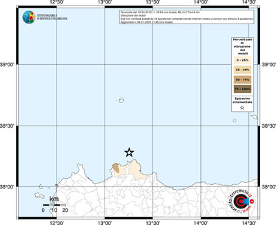 Mappa territorio comunale con almeno 3 questionari