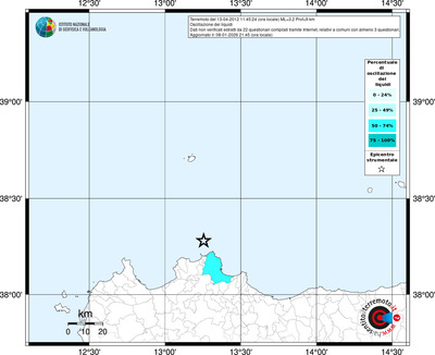 Mappa territorio comunale con almeno 3 questionari