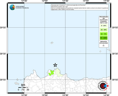 Mappa territorio comunale con almeno 3 questionari