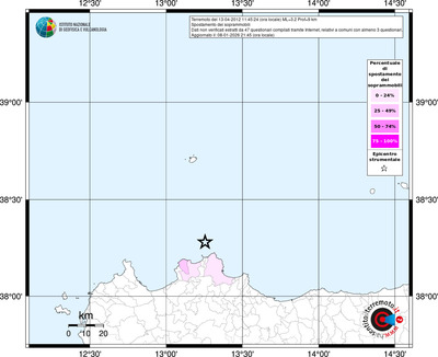 Mappa territorio comunale con almeno 3 questionari