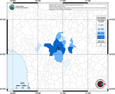 Mappa territorio comunale con almeno 3 questionari
