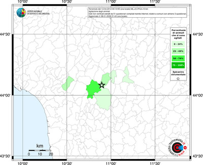 Mappa territorio comunale con almeno 3 questionari