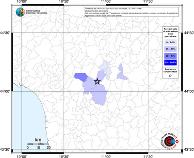 Mappa territorio comunale con almeno 3 questionari