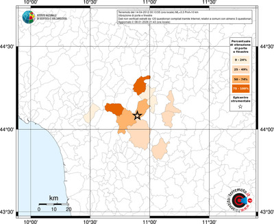 Mappa territorio comunale con almeno 3 questionari