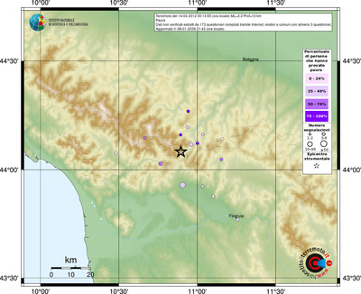 Mappa comuni con almeno 3 questionari
