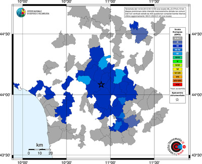 Mappa EMS - territori comuni