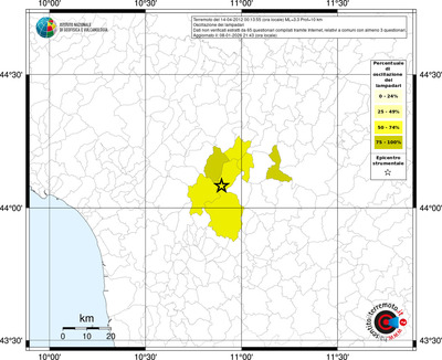 Mappa territorio comunale con almeno 3 questionari
