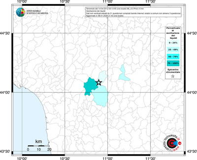 Mappa territorio comunale con almeno 3 questionari