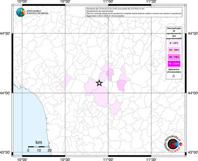 Mappa territorio comunale con almeno 3 questionari