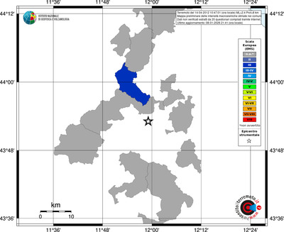 Mappa EMS - territori comuni