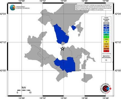 Mappa EMS - territori comuni