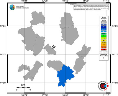 Mappa EMS - territori comuni
