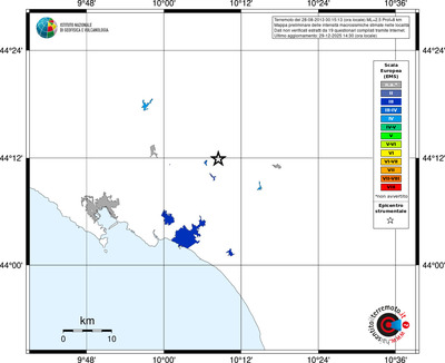 Mappa EMS - territori località