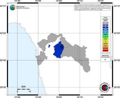 Mappa EMS - territori comuni