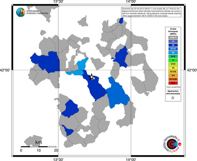 Mappa EMS - territori comuni