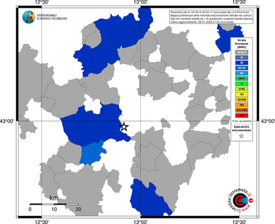 Mappa EMS - territori comuni