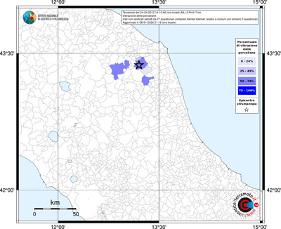 Mappa territorio comunale con almeno 3 questionari