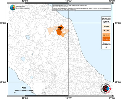 Mappa territorio comunale con almeno 3 questionari
