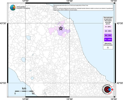 Mappa territorio comunale con almeno 3 questionari