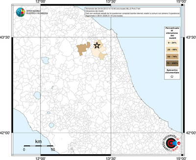 Mappa territorio comunale con almeno 3 questionari