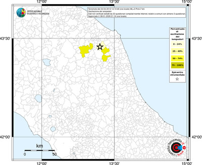 Mappa territorio comunale con almeno 3 questionari