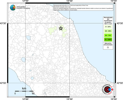 Mappa territorio comunale con almeno 3 questionari