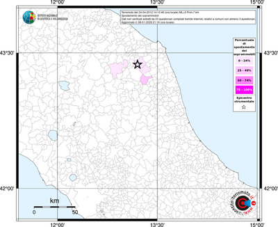 Mappa territorio comunale con almeno 3 questionari