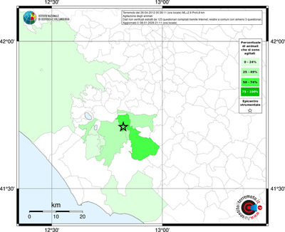 Mappa territorio comunale con almeno 3 questionari