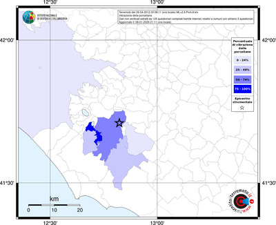 Mappa territorio comunale con almeno 3 questionari